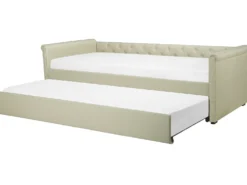 Udtræksseng LIBOURNE 80 x 200 cm Beige