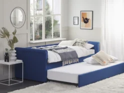 Udtræksseng LIBOURNE 80 x 200 cm Navy Blå
