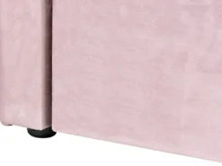 Udtræksseng Velour MONTARGIS 90 x 200 cm Lyserød