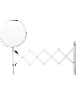 Udvideligt makeup-spejl til væggen YVELINES 57 cm 36 cm Metal Sølv