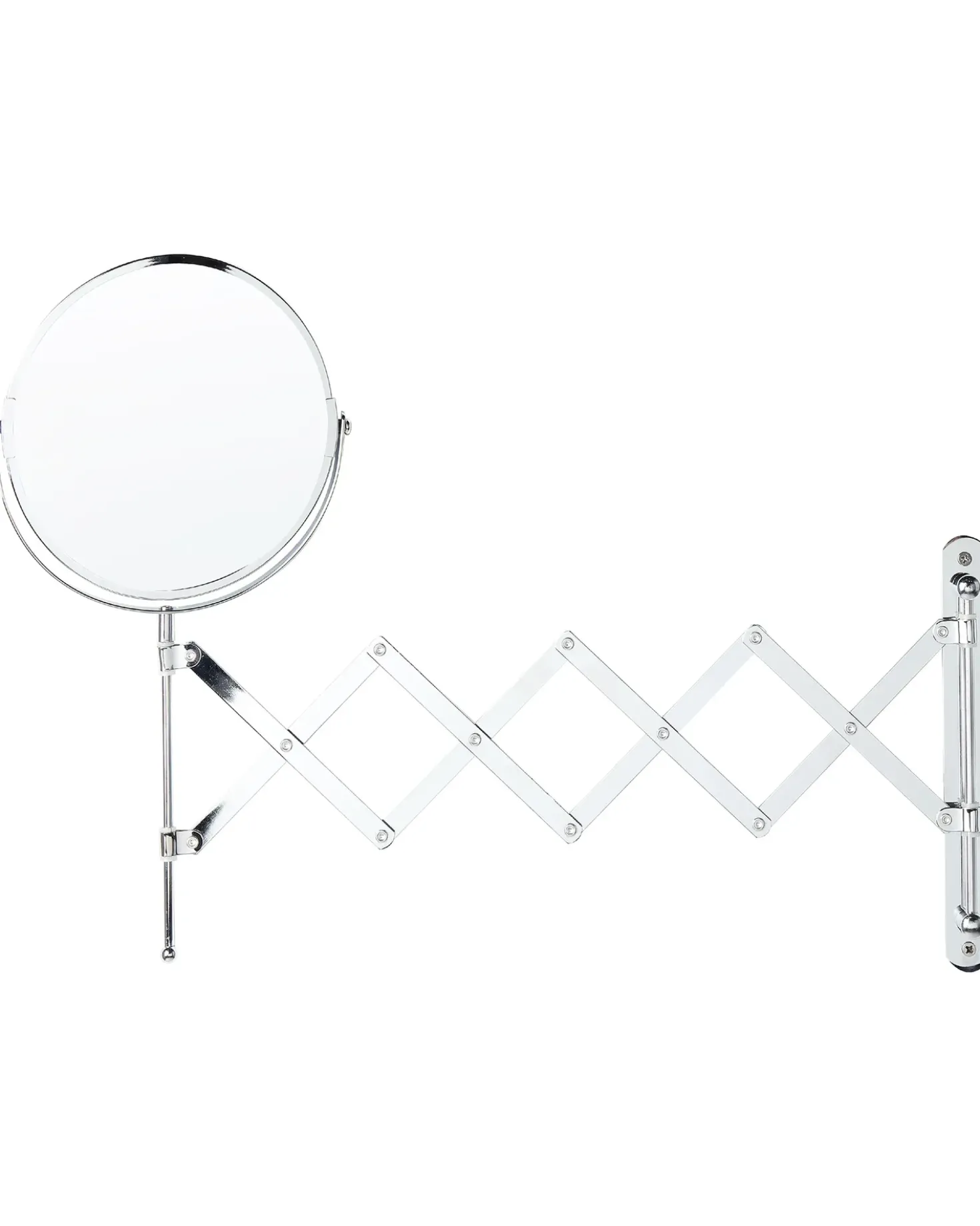 Udvideligt makeup-spejl til væggen YVELINES 57 cm 36 cm Metal Sølv