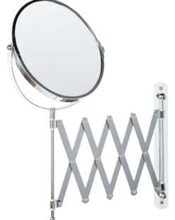 Udvideligt makeup-spejl til væggen YVELINES 57 cm 36 cm Metal Sølv