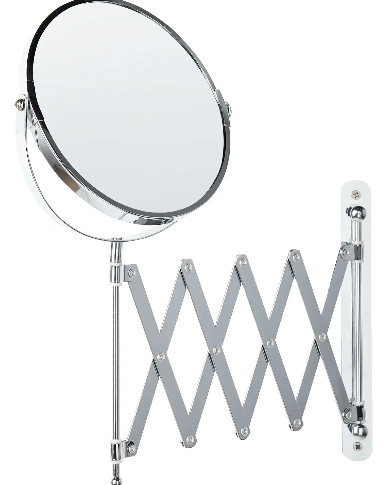 Udvideligt makeup-spejl til væggen YVELINES 57 cm 36 cm Metal Sølv