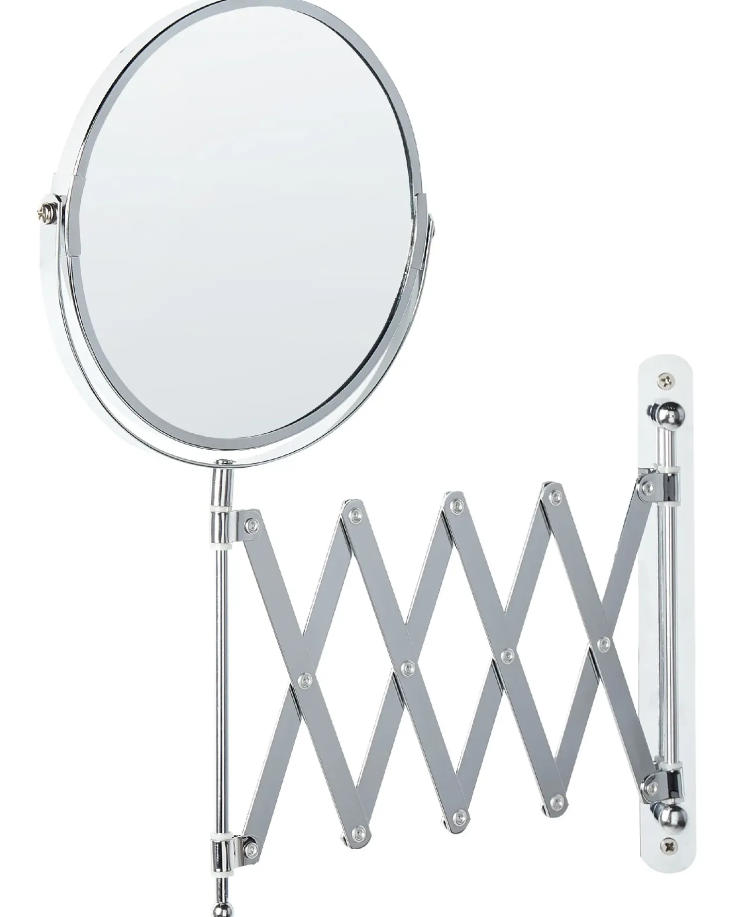 Udvideligt makeup-spejl til væggen YVELINES 57 cm 36 cm Metal Sølv