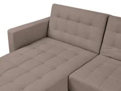 U-formet sovesofa 5 personers ABERDEEN Brungrå
