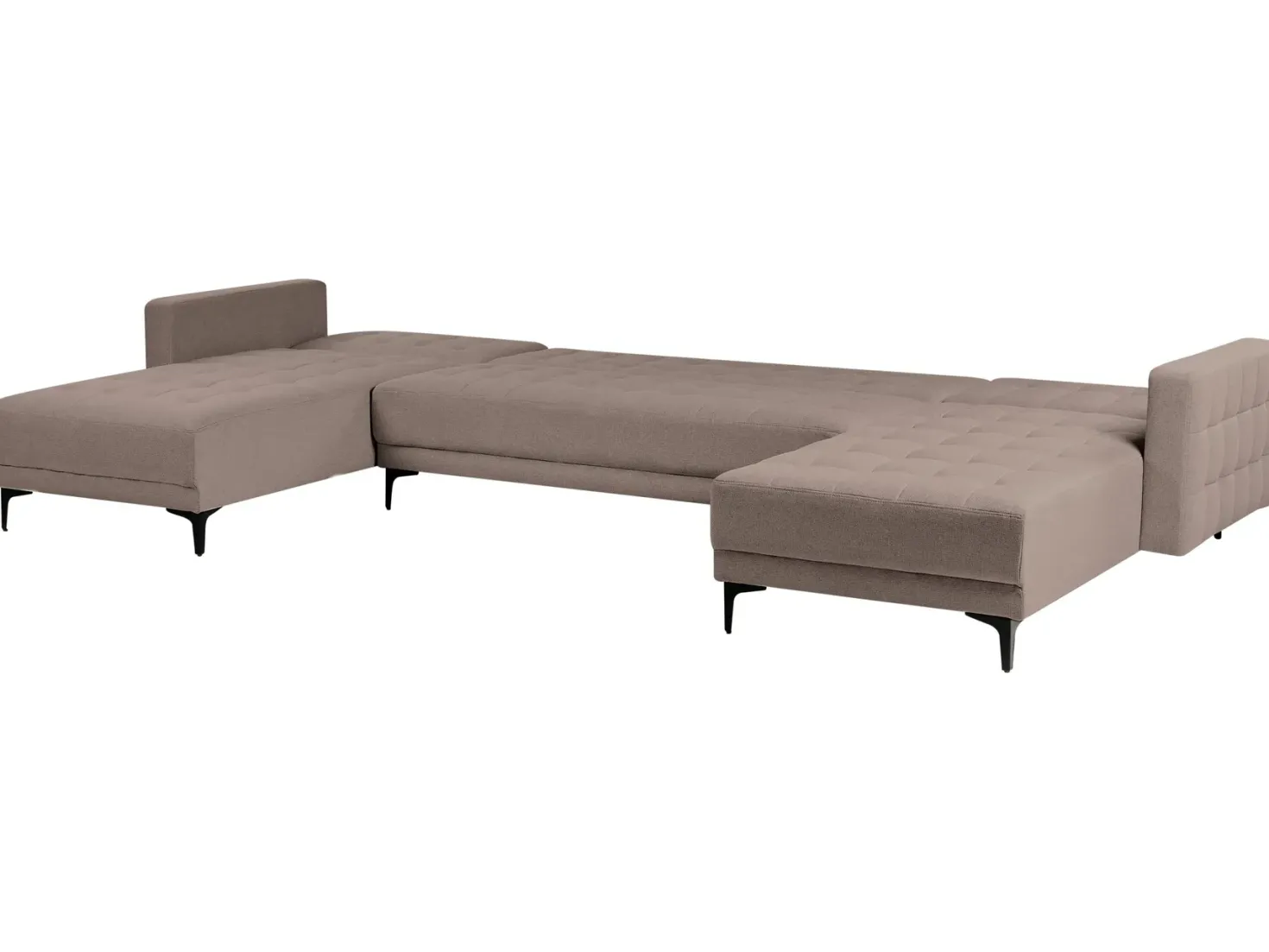 U-formet sovesofa 5 personers ABERDEEN Brungrå