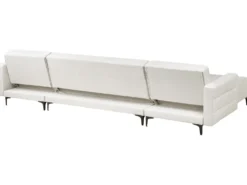 U-formet sovesofa 5 personers ABERDEEN Cremehvid