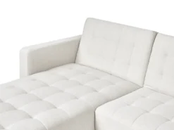 U-formet sovesofa 5 personers ABERDEEN Cremehvid