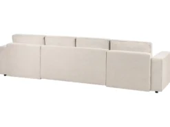U-formet sovesofa 4 personers VATNE Lys Beige med opbevaring