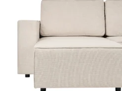 U-formet sovesofa 4 personers VATNE Lys Beige med opbevaring