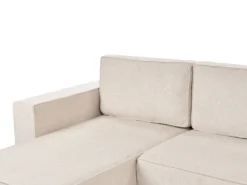 U-formet sovesofa 4 personers VATNE Lys Beige med opbevaring