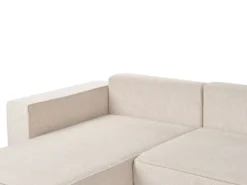 U-formet sovesofa 4 personers VATNE Lys Beige med opbevaring