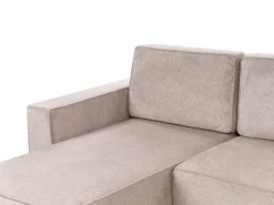 U-formet sovesofa 4 personers VATNE Lysebrun med opbevaring