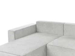 U-formet sovesofa 4 personers VATNE Lysegrå med opbevaring