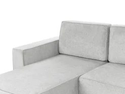 U-formet sovesofa 4 personers VATNE Lysegrå med opbevaring