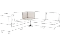 UNSTAD Hjørnemodul Lys Beige