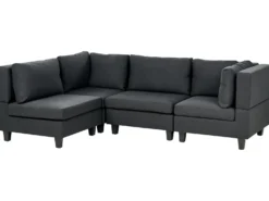 UNSTAD 4 personers Hjørnesofa modul Højrevendt Sort