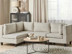 UNSTAD 4 personers Hjørnesofa modul Højrevendt Lys Beige