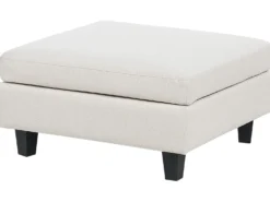 UNSTAD 4 personers Hjørnesofa modul Højrevendt Lys Beige med fodskammel