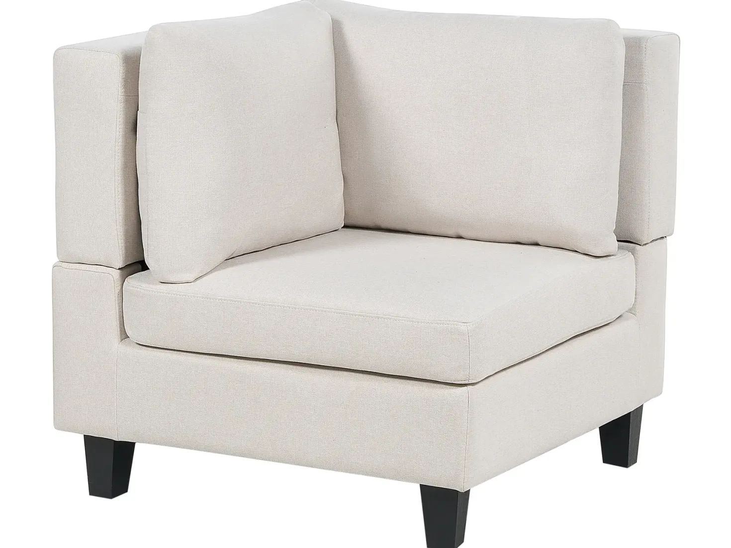 UNSTAD 5 personers Hjørnesofa modul Højrevendt Lys Beige med fodskammel