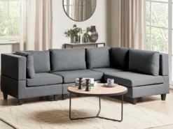 UNSTAD 4 personers Hjørnesofa modul Venstrevendt Mørkegrå