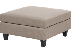 UNSTAD 5 personers U-formet modulsofa Brun med fodskammel