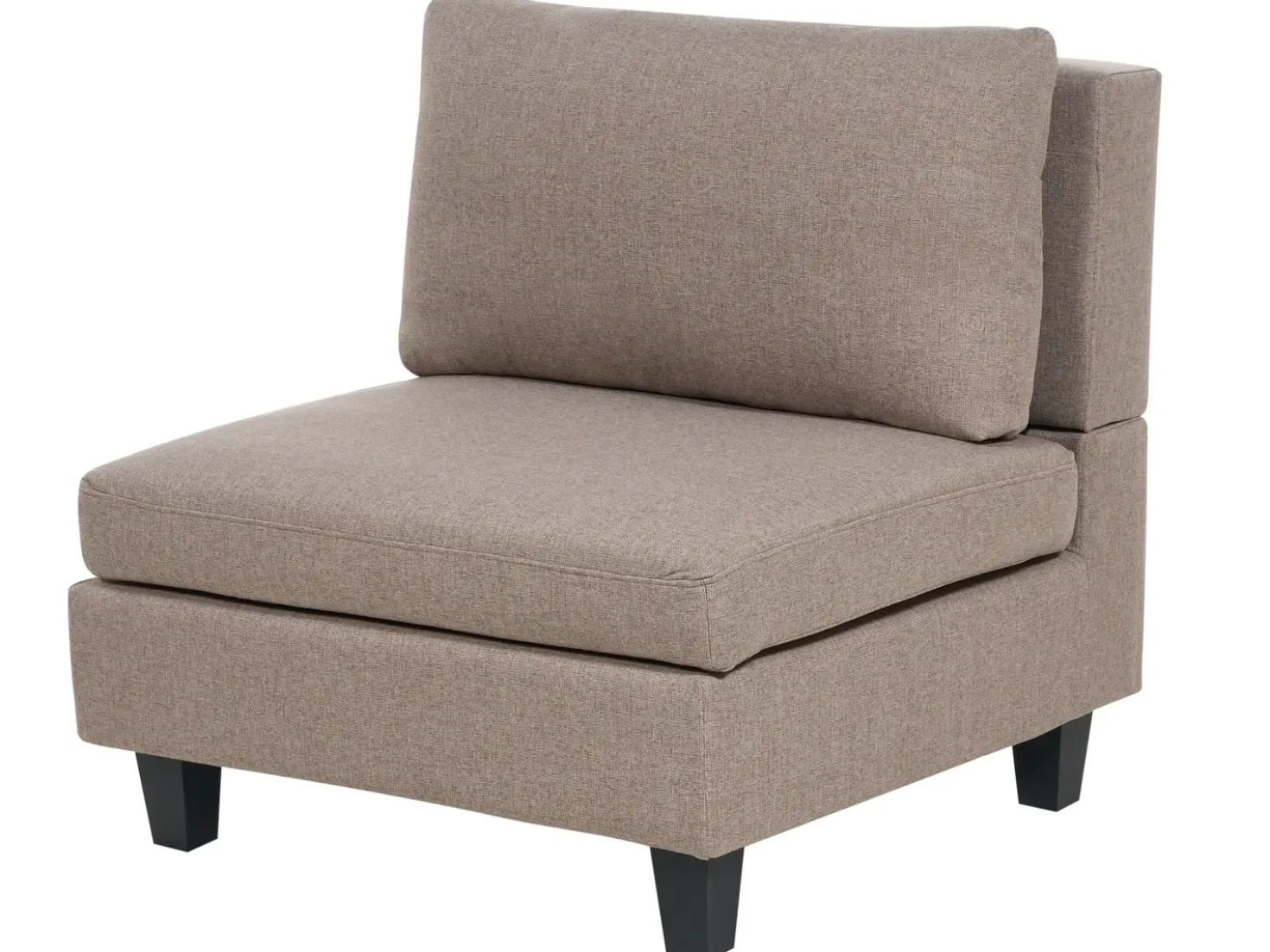 UNSTAD 5 personers U-formet modulsofa Brun med fodskammel