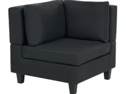 UNSTAD 5 personers U-formet modulsofa Sort