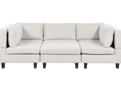 UNSTAD 5 personers U-formet modulsofa Lys Beige med fodskammel