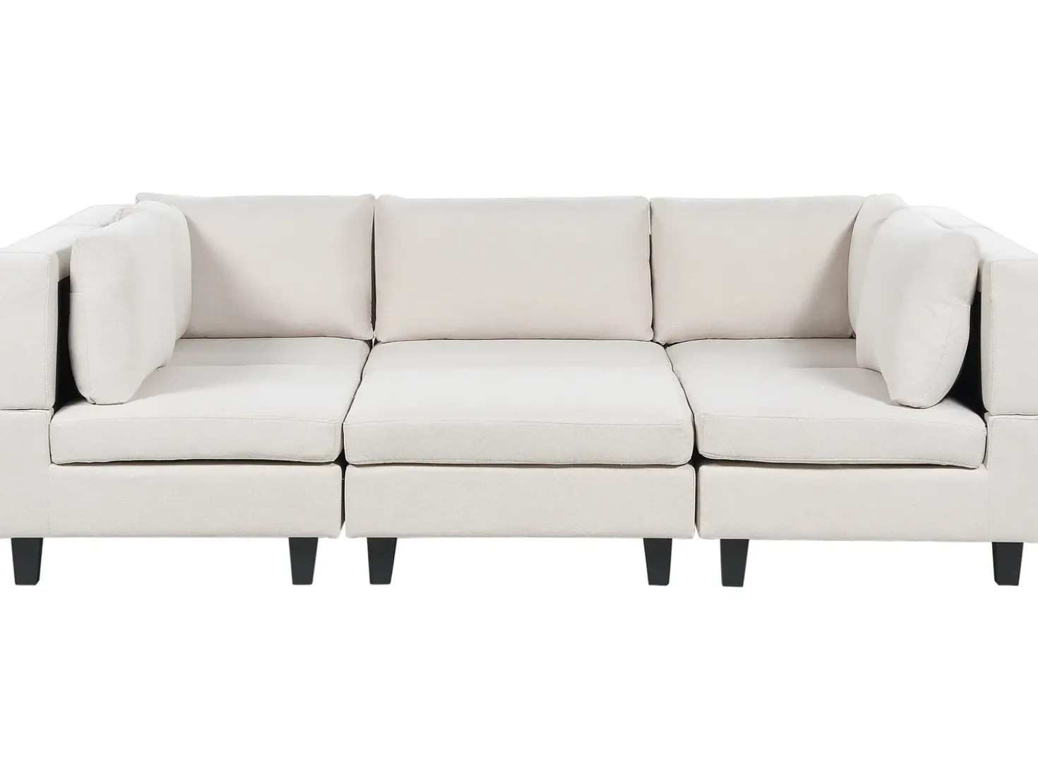 UNSTAD 5 personers U-formet modulsofa Lys Beige med fodskammel