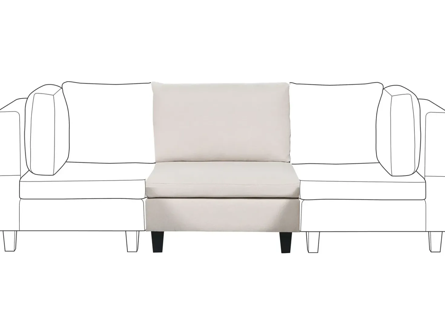 UNSTAD Stol Modul Lys Beige