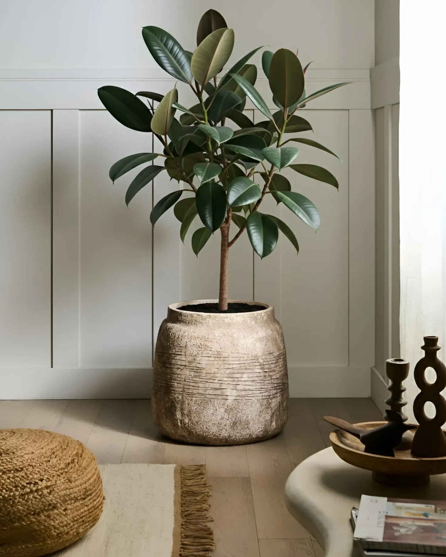 Urtepotte ARGOSTOLI 44 cm Beige