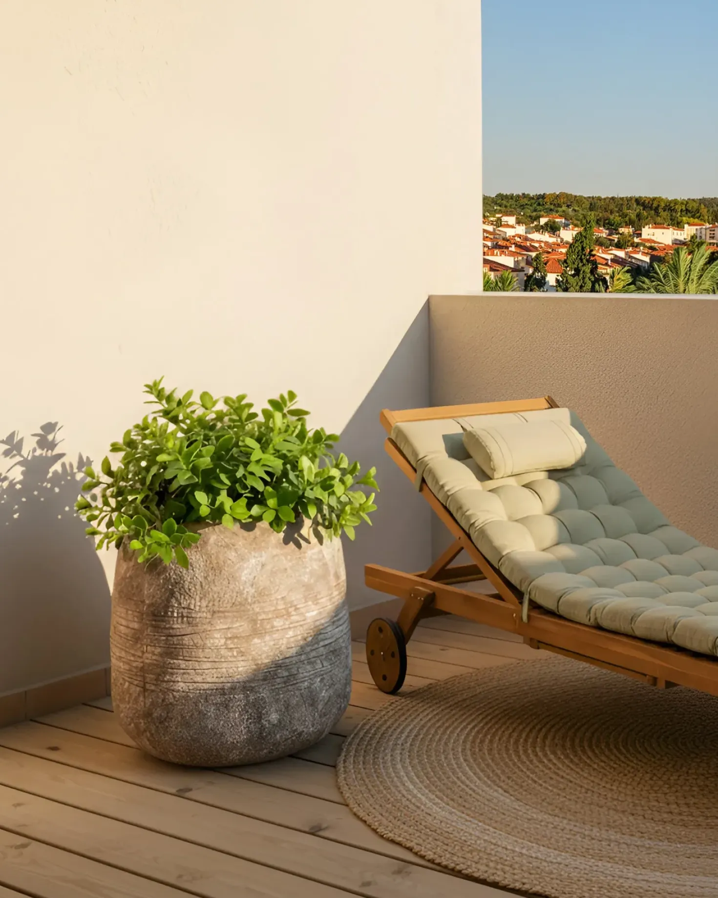 Urtepotte ARGOSTOLI 44 cm Beige