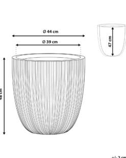 Urtepotte CHIOS 44 cm Grå