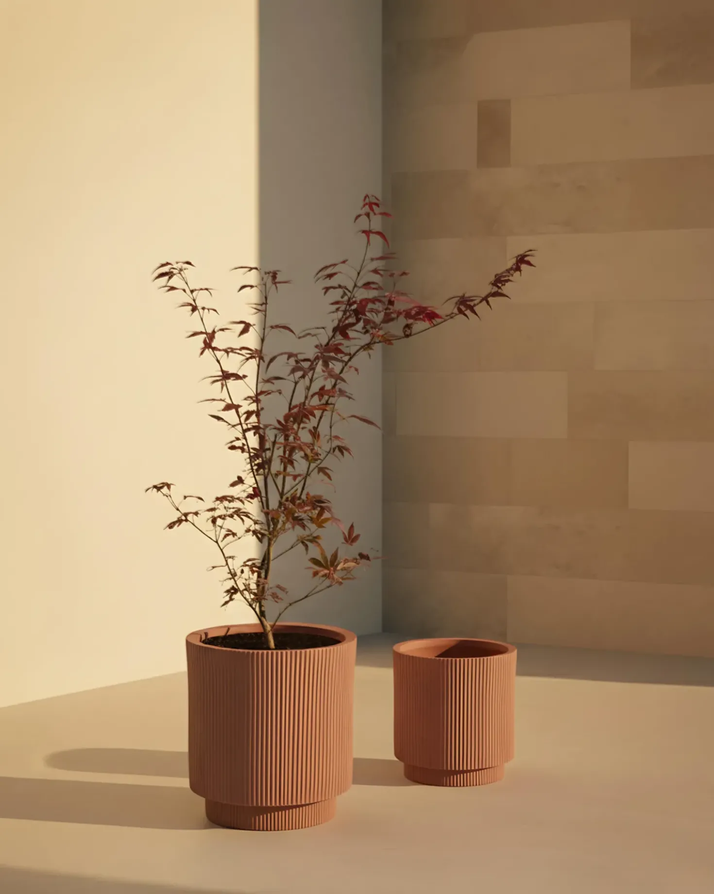 Urtepotte DARIA 37 cm Brun
