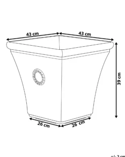 Urtepotte ELATEIA 43 cm Hvid