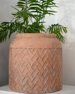 Urtepotte GERAKAS 35 cm Beige