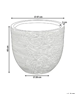 Urtepotte LIXOURI 47 cm Lysegrå