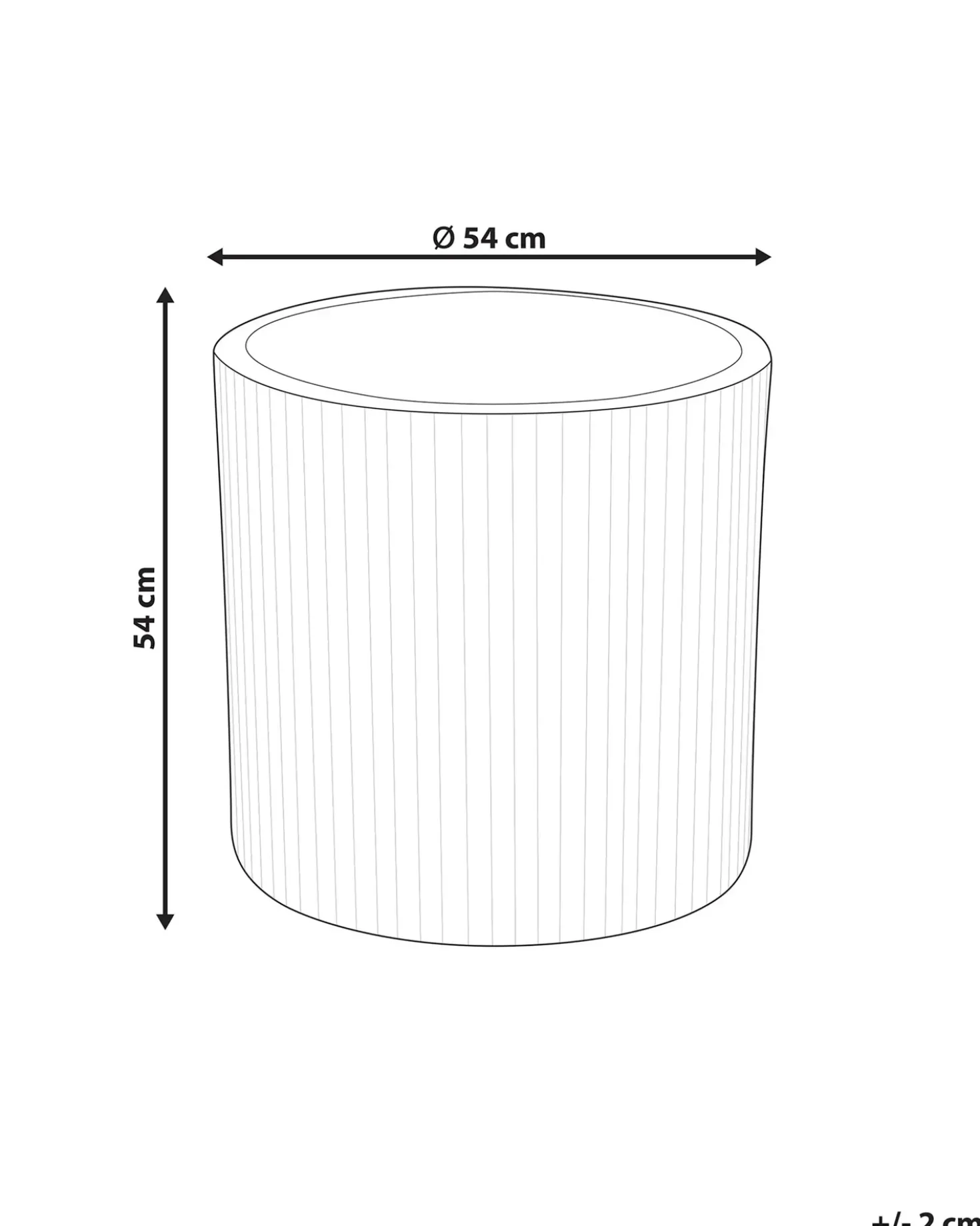 Urtepotte OREOI 55 cm Grafit
