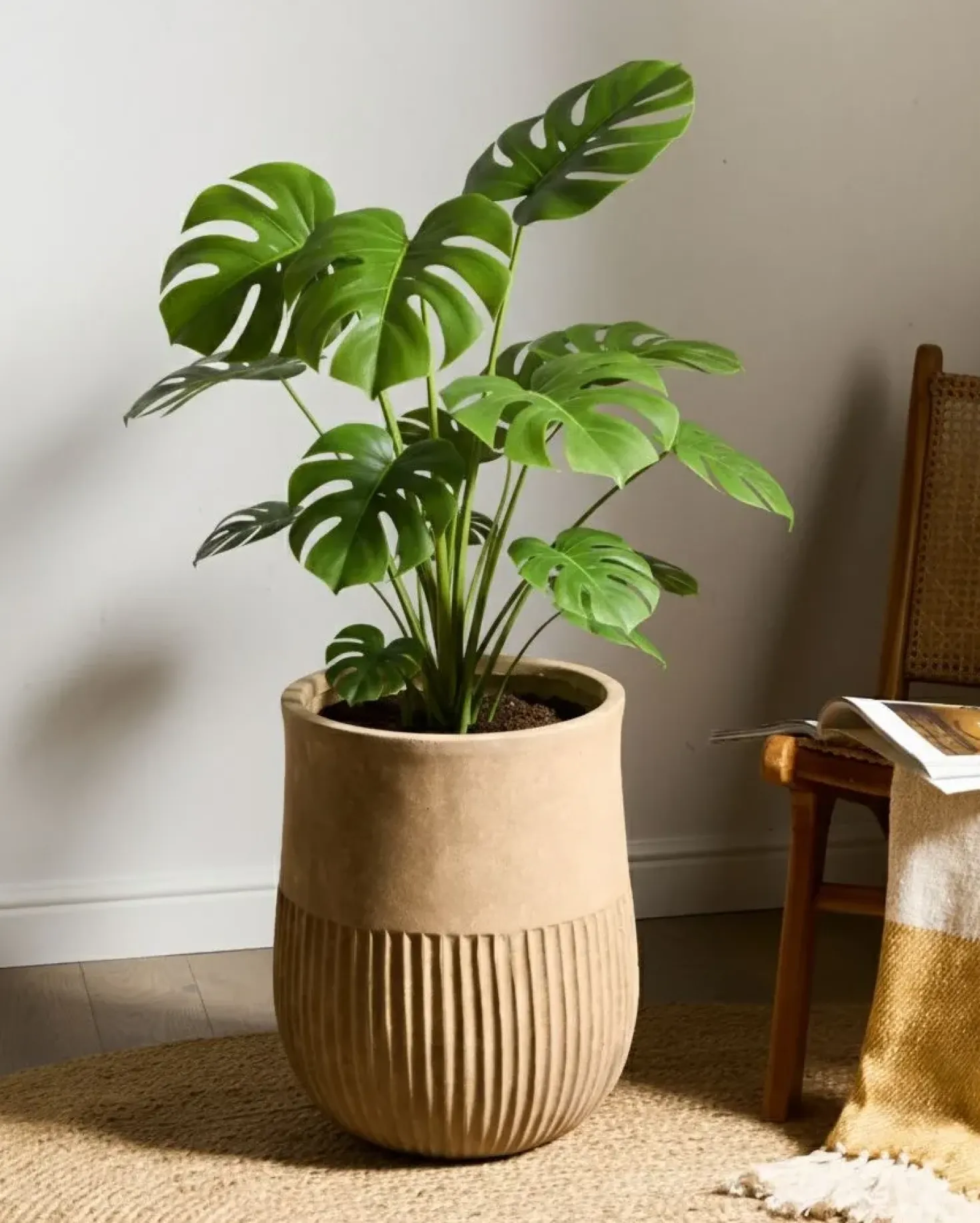 Urtepotte PYLAROS 36 cm Beige