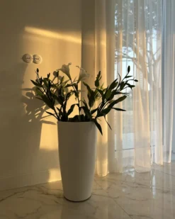 Urtepotte TSERIA 40 cm Hvid