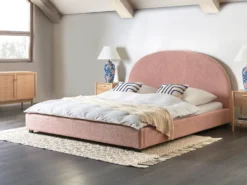 Vandseng Boucle VAUCLUSE 180 x 200 cm Pastellrosa
