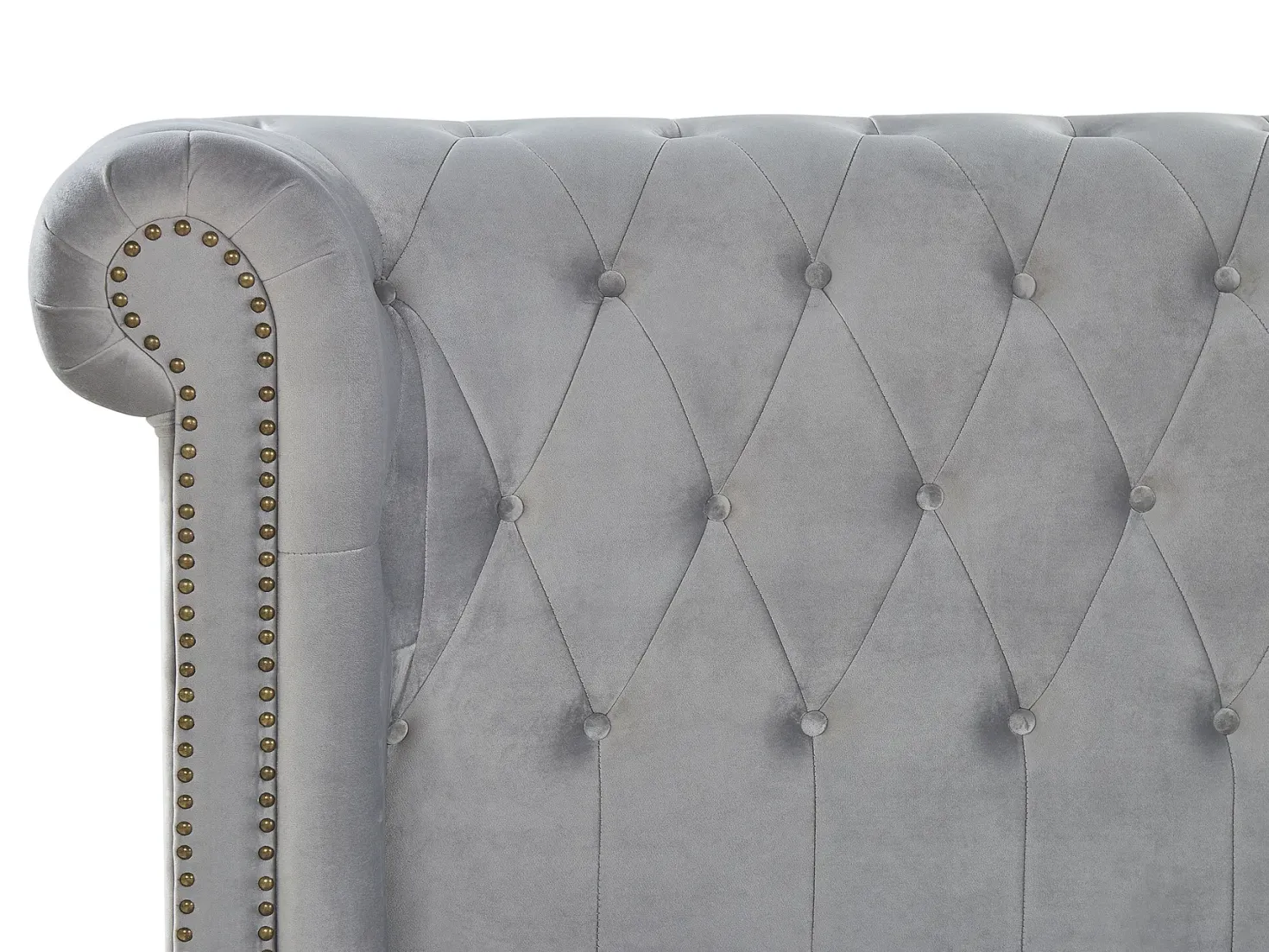 Vandseng Velour CAVAILLON 180 x 200 cm Lysegrå