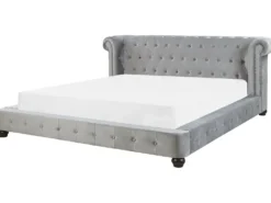 Vandseng Velour CAVAILLON 180 x 200 cm Lysegrå