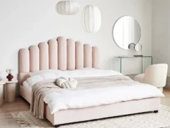 Vandseng Velour VINCENNES 180 x 200 cm Pastellrosa