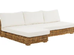 VARALLO 4 personers Loungesæt med bord Højrevendt Naturlig Rattan