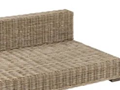 VARALLO 4 personers Loungesæt med bord Højrevendt Grå Rattan