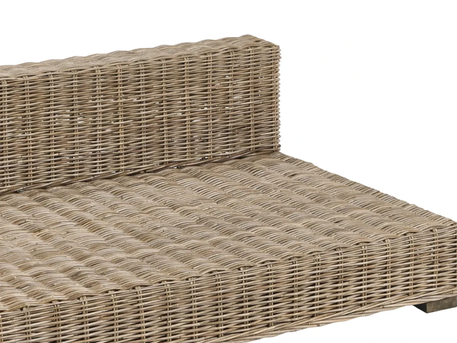 VARALLO 4 personers Loungesæt med bord Højrevendt Grå Rattan