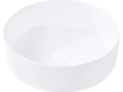 Vask til bordplade CALIG Cremehvid ⌀ 36 cm Keramik