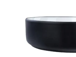 Vask til bordplade CALIG Sort/hvid ⌀ 36 cm Keramik